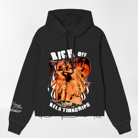 Black Rich Off Relationships Graphic Statue Hoodie